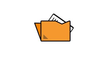 Gönderilen belge veya veri simgesinin canlandırması.