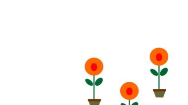 Arka planda bir sürü ayçiçeğinin yukarı ve aşağı hareket edişinin basit bir canlandırması.