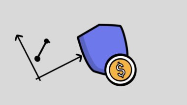 finansal analiz ve güvenlik animasyonu