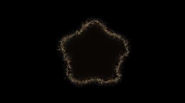 Yıldızların 3D animasyonu Altın Işıklı Gökyüzü Gösterisini İzliyor