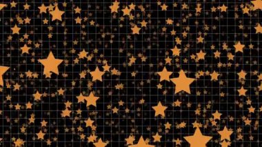 Siyah kareli arkaplanda kayan yıldızlar