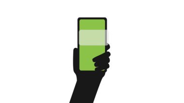 Hesap oluşturma animasyonu. Akıllı telefonunuzda yeni bir hesap oluşturmanızı sağlayan bir açılır mesaj.