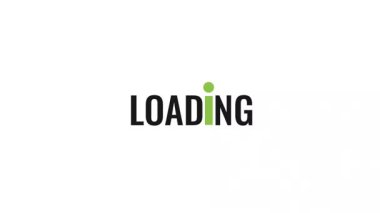 loading animation simple waiting, green screen video 4k.