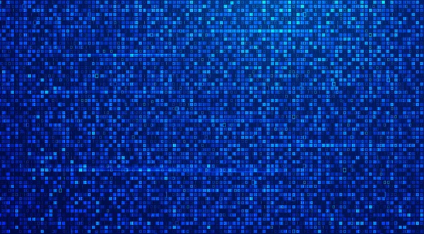 蓝色背景二进制代码 网络空间技术的概念 — 图库矢量图片