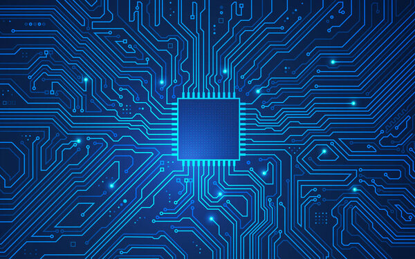 graphic of electronic pattern or motherboard CPU created as background or element decoration 
