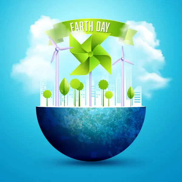 Conception Conceptuelle Pour Jour Terre Jour Environnement Graphique Globe Avec Illustration De Stock