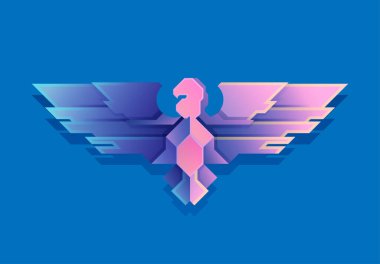 Logo veya dekorasyon için kartal amblemi grafiği