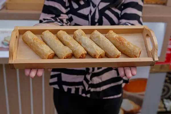 stock image Otak Otak Lumpia in a ready to eat serving