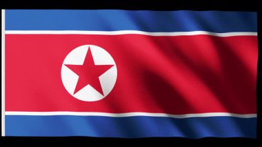 Kuzey Kore bayrağı, beyaz yıldızlı kırmızı. Grafik tasarım projeleri, tarihle ilgili içerik, eğitim materyalleri veya sosyal öğrenim kaynakları için uygundur.