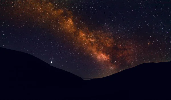 Αστέρια Στο Φόντο Νυχτερινό Ουρανό — Φωτογραφία Αρχείου