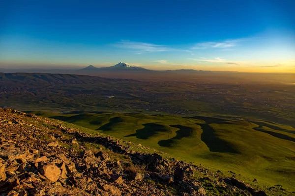 Paisaje Ararat Montaña Atardecer — Foto de Stock