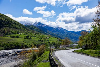 Yazın dağlarda yol