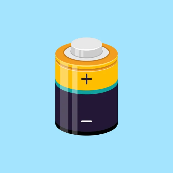 气缸电池矢量图解 电池扁平图标 — 图库矢量图片