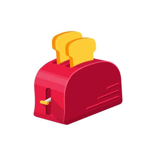 Pop Toaster Flachvektor Illustration — Stockvektor
