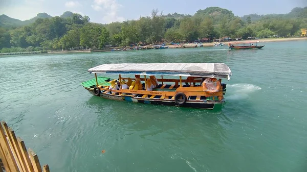 Kebumen Jawa Tengah Juli 2023 Kapal Nelayan Tradisional Indonesia Yang — Stok Foto