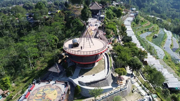 Magelang Java Central Indonésia 2023 Setembro Drone View Menara Langit — Fotografia de Stock