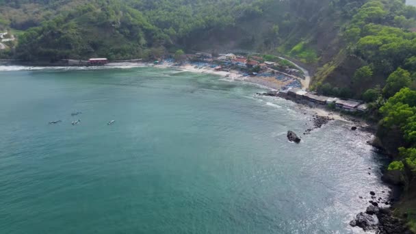 Nsansız Hava Aracı Manzarası Menganti Sahili Kebumen Central Java Endonezya — Stok video
