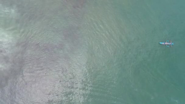 Dron Pohled Menganti Beach Kebumen Central Java Indonésie Pláž Bílým — Stock video