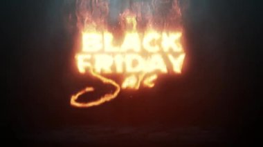 Kara Cuma yanıyor. Kara Cuma indirimli reklam videosu için tabela arka planı. Kara Cuma satışları için mükemmel bir video. 4k blackFriday satış animasyonu 4k. Kara Cuma alışverişi. Cuma satışları 4k