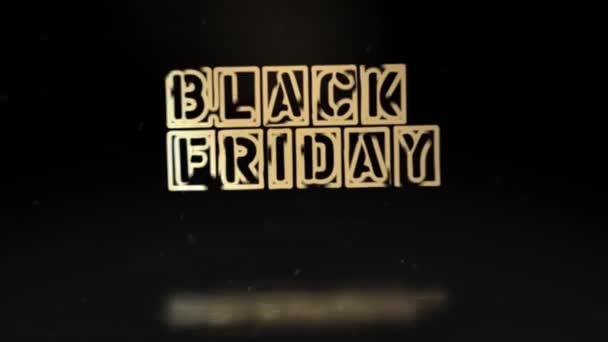 Μαύρη Παρασκευή Στη Φωτιά Black Friday Πώληση Νέον Σήμα Φόντο — Αρχείο Βίντεο