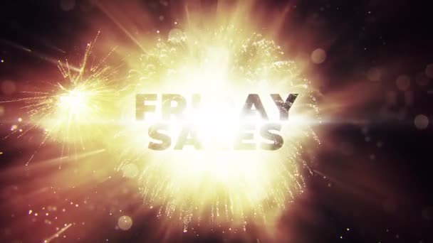 Jumat Hitam Pada Api Black Friday Sale Neon Sign Banner — Stok Video