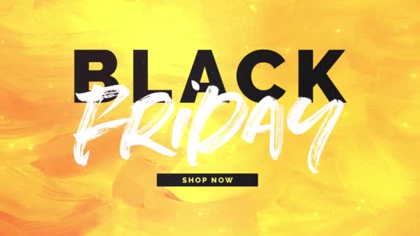 Sexta Feira Negra Chamas Black Friday Venda Neon Sinal Banner — Vídeo de Stock