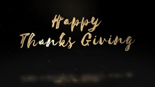 Щасливий День Подяки Анімації Щаслива Подяка Даруванню Осінній Концепт Анімації — стокове відео