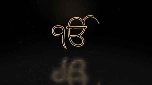 Guru Nanak Animation Video Bakgrund Illustration — Stockvideo