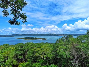 Scenic View of Lake Peten Itza from San Miguel Lookout, Peten, Guatemala clipart