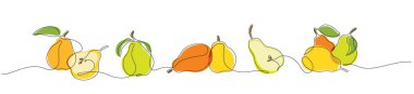 Armutlarla vektör renkli doğrusal çizim