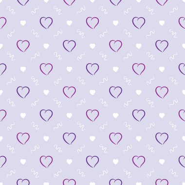 Kalpli leylak deseni ve vektördeki soyut elementler