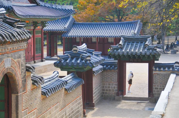 Σεουλ Νοτια Κορεα Οκτωβριου 2022 Παλιά Αρχαία Πύλη Παλατιών Και — Φωτογραφία Αρχείου