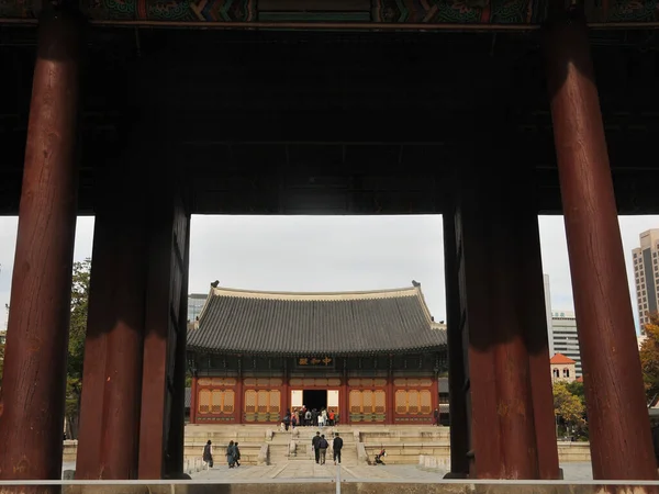 Seoul Südkorea Oktober 2022 Traditionelles Altes Hölzernes Junghwamun Tor Des — Stockfoto