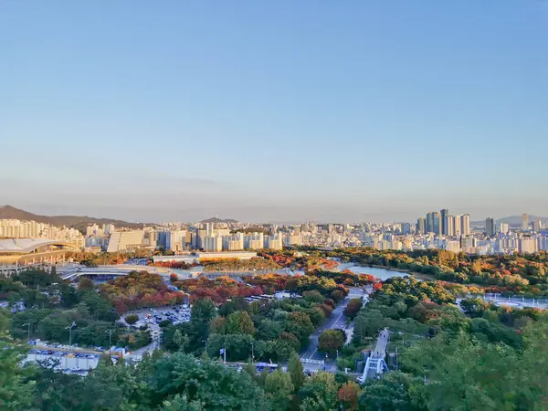 Seoul Corée Sud Octobre 2022 Arbres Feuillage Coloré Automne Avec — Photo