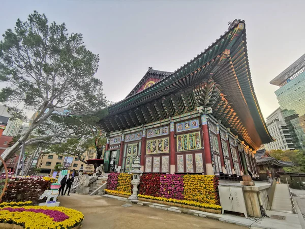 Seoul Südkorea Oktober 2022 Jogyesa Koreanischer Buddhismus Alter Tempel Mit — Stockfoto