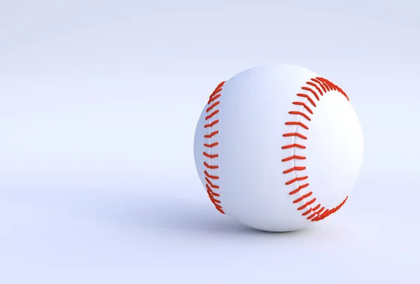 Baseball Isolerad Vit Bakgrund Minimalism Kreativ Idrottsidé Tolkning Illistration — Stockfoto