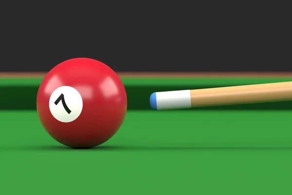 Zbliżenie Kuli Bilardowej Numer Siedem Brązowy Kolor Stole Bilardowym Snooker — Zdjęcie stockowe