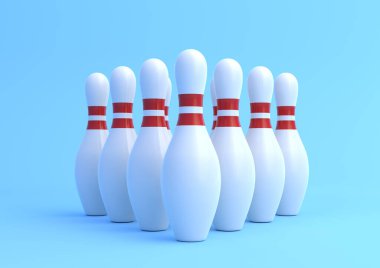 Pastel mavi arka planda izole edilmiş beyaz şekerler. Asgari yaratıcı konsept. 3B resimleme