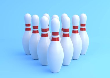 Pastel mavi arka planda izole edilmiş beyaz şekerler. Asgari yaratıcı konsept. 3B resimleme