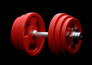 Siyah arka planda kırmızı plakalı şapşal. Kopya alanı ile ön görünüm. Yaratıcı bir kavram. 3d resimleme