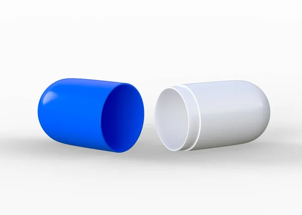 白の背景に隔離された薬剤薬の丸薬 錠剤およびカプセル 医学的概念 3Dレンダリング図 — ストック写真