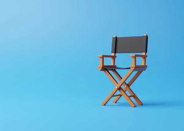 青を基調とした理事長 映画産業の概念 映画制作デザインのコンセプト 3Dレンダリング図 — ストック写真