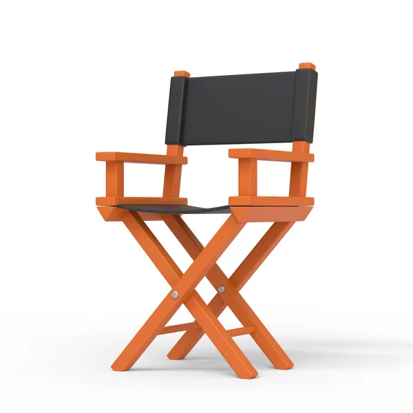 Director chair on white background. Movie industry concept. Cinema production design concept. 3d rendering illustration