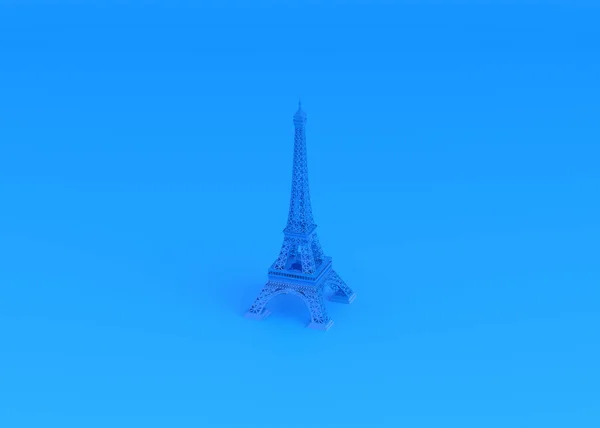 Fotokopi Alanı Olan Mavi Bir Arka Plan Üzerinde Paris Eyfel — Stok fotoğraf