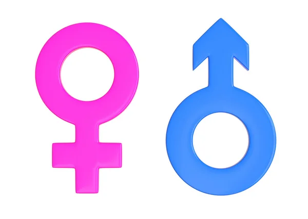 Männliche Und Weibliche Symbole Isoliert Auf Weißem Hintergrund Sexuelle Symbole — Stockfoto