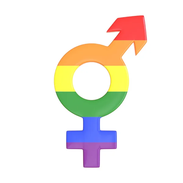 Símbolo Transgênero Isolado Fundo Branco Símbolos Sexuais Ícone Gênero Símbolo — Fotografia de Stock