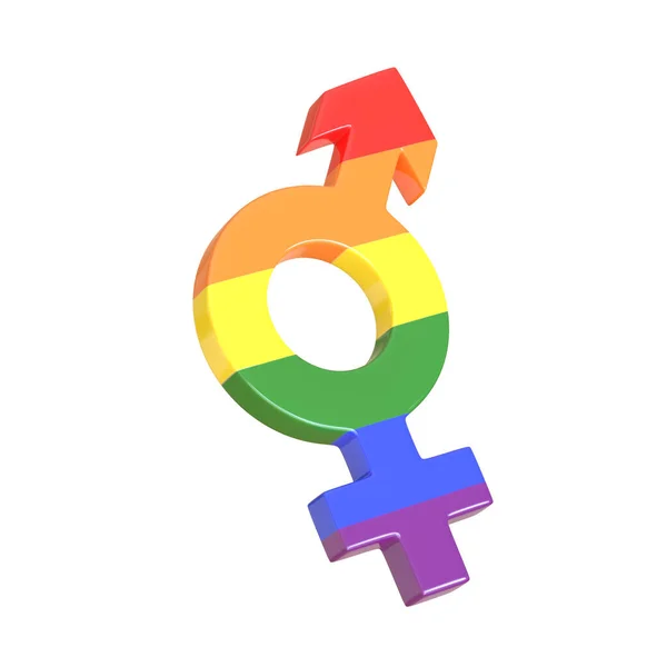 Símbolo Transgénero Aislado Sobre Fondo Blanco Símbolos Sexuales Icono Género —  Fotos de Stock