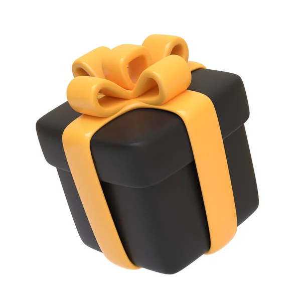 Geschenkbox Isoliert Auf Weißem Hintergrund Feiertagsdekoration Festliche Geschenküberraschung Realistisches Symbol — Stockfoto
