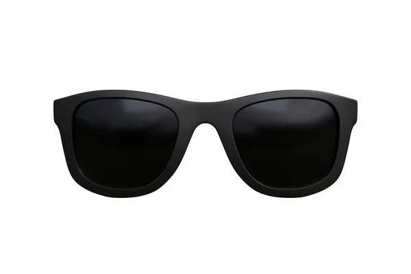 Óculos Pretos Isolados Sobre Fundo Branco Renderização Ilustração — Fotografia de Stock