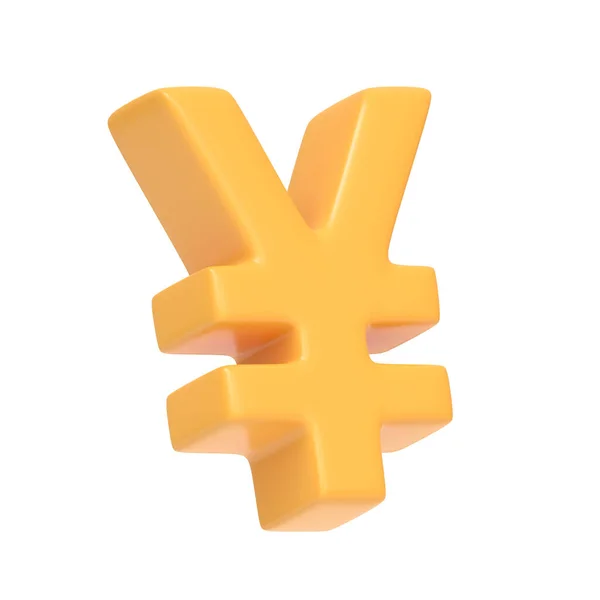 Yen Tecken Isolerad Vit Bakgrund Ikon Tecken Och Symbol Tecknad — Stockfoto